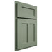 Shiloh Cabinetry Partial Overlay Wilmington Poplar Plain Cut Moss Door