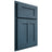 Shiloh Cabinetry Partial Overlay Wilmington Red Oak Plain Cut Hudson Door