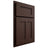 Shiloh Cabinetry Partial Overlay Wilmington Walnut Plain Cut Bison Door