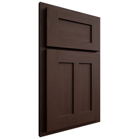 Shiloh Cabinetry Partial Overlay Wilmington Walnut Plain Cut Bison Door