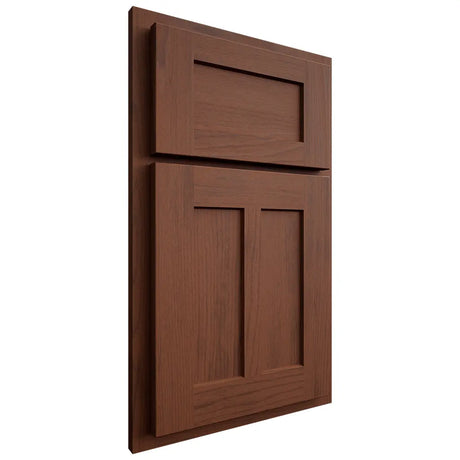 Shiloh Cabinetry Partial Overlay Wilmington Walnut Plain Cut Rye Door