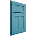 Shiloh Cabinetry Partial Overlay Wilmington White Oak Plain Cut Aqua Door