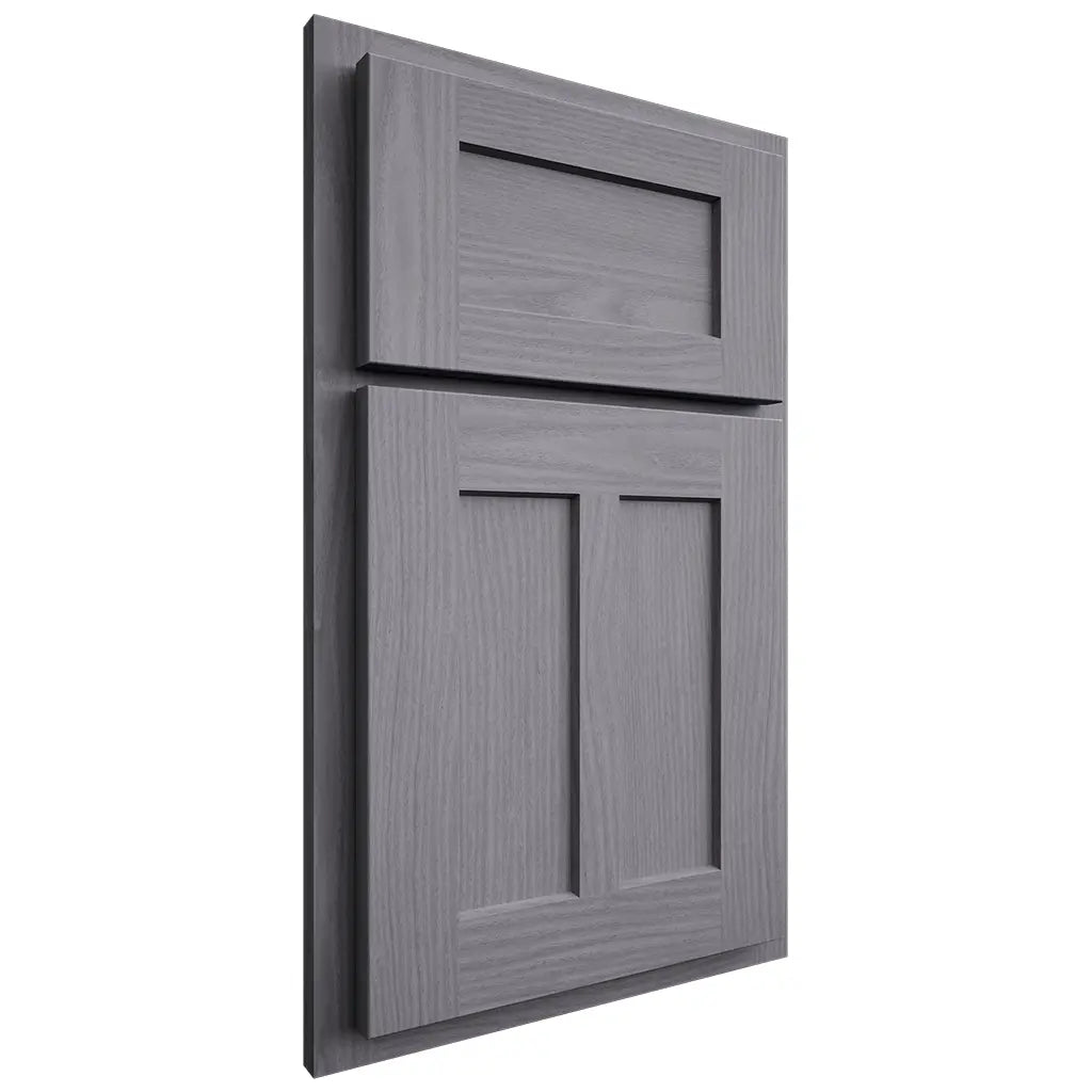 Shiloh Cabinetry Partial Overlay Wilmington White Oak Plain Cut Cadet Door