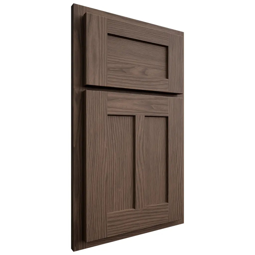 Shiloh Cabinetry Partial Overlay Wilmington White Oak Plain Cut Mineral Door