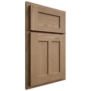 Shiloh Cabinetry Partial Overlay Wilmington White Oak Plain Cut Natural Door