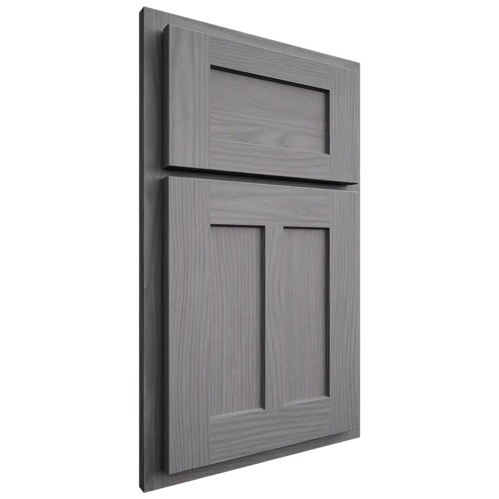 Shiloh Cabinetry Partial Overlay Wilmington White Oak Plain Cut Sterling Door