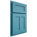 Shiloh Cabinetry Partial Overlay Wilmington White Oak Quarter Sawn Aqua Door