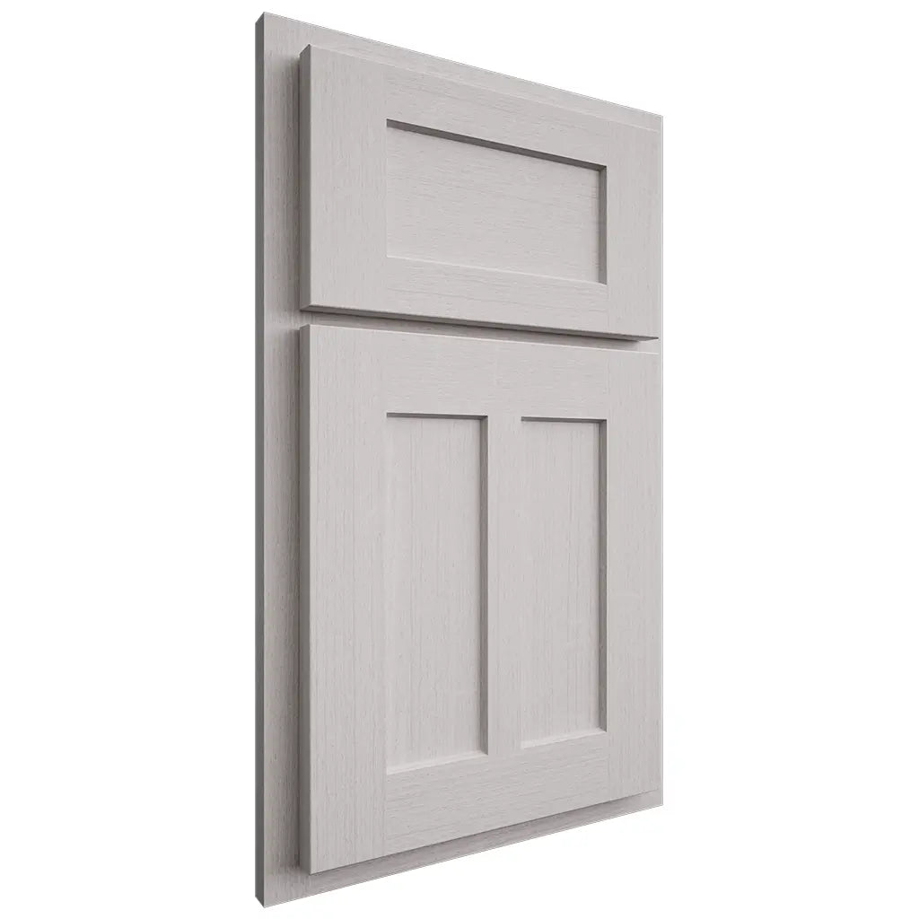 Shiloh Cabinetry Partial Overlay Wilmington White Oak Quarter Sawn Cotton Door