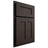 Shiloh Cabinetry Partial Overlay Wilmington White Oak Quarter Sawn Morel Door