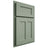 Shiloh Cabinetry Partial Overlay Wilmington White Oak Rift Cut Moss Door