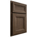 Shiloh Cabinetry Partial Overlay Windsor Alder Plain Cut Caviar Door