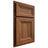 Shiloh Cabinetry Partial Overlay Windsor Hickory Plain Cut Burnt Sugar Door