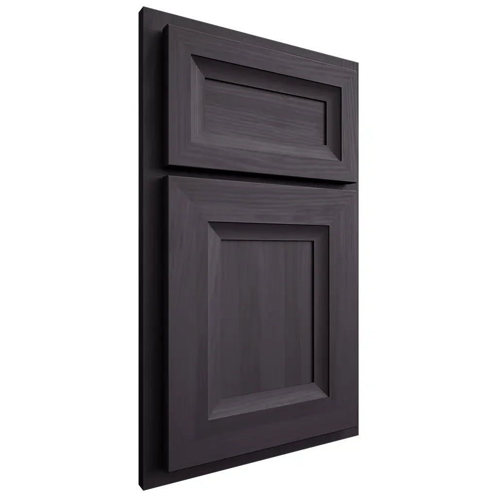 Shiloh Cabinetry Partial Overlay Windsor Hickory Plain Cut Harbor Door