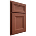 Shiloh Cabinetry Partial Overlay Windsor Maple Plain Cut Cayenne Door