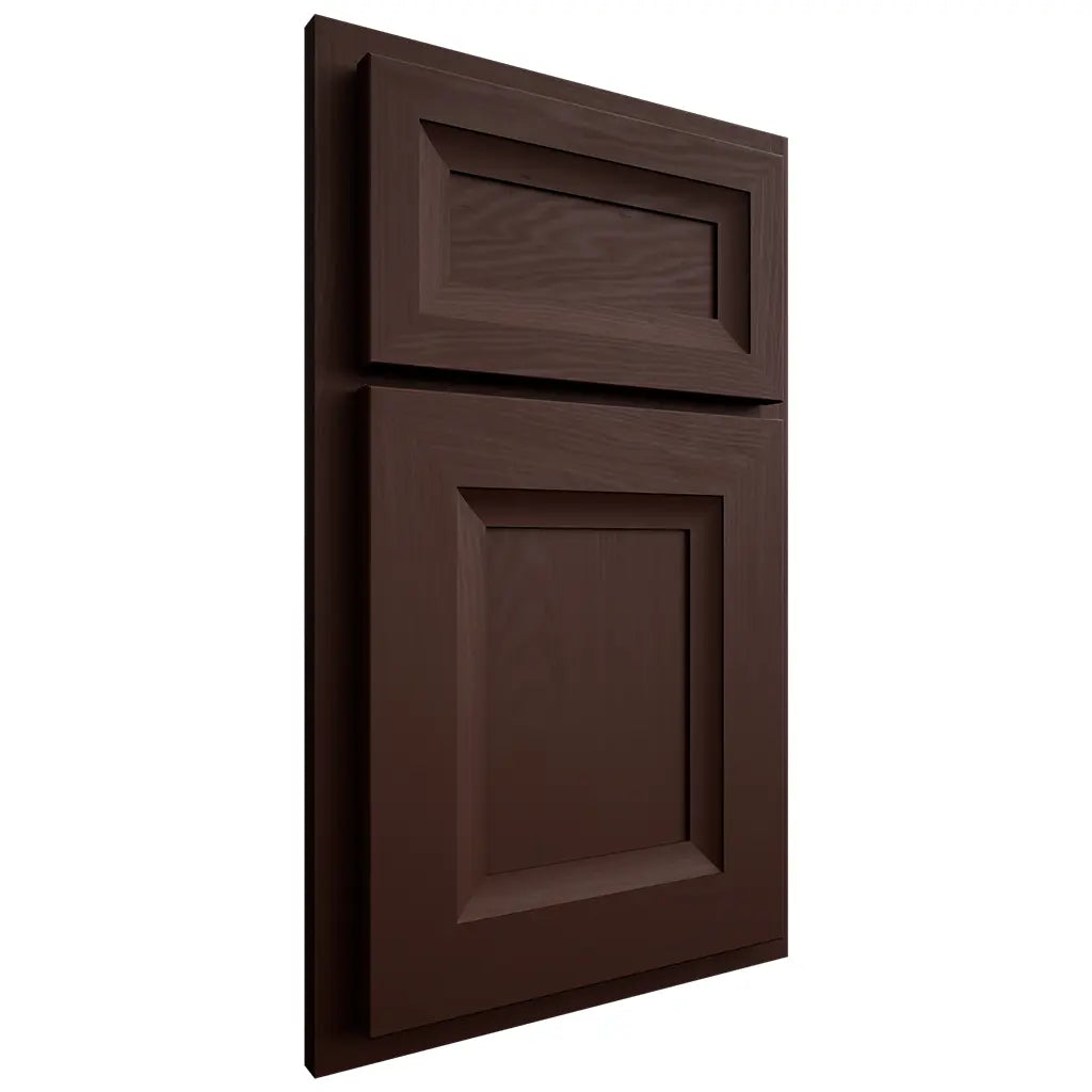 Shiloh Cabinetry Partial Overlay Windsor Maple Plain Cut Cocoa Door