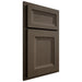 Shiloh Cabinetry Partial Overlay Windsor Maple Plain Cut Perfect Brown Door