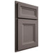 Shiloh Cabinetry Partial Overlay Windsor Poplar Plain Cut Heatherstone Door