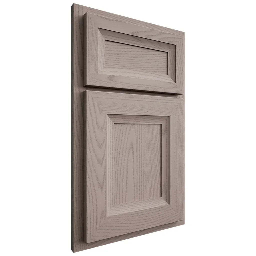 Shiloh Cabinetry Partial Overlay Windsor Red Oak Plain Cut Sterling Door