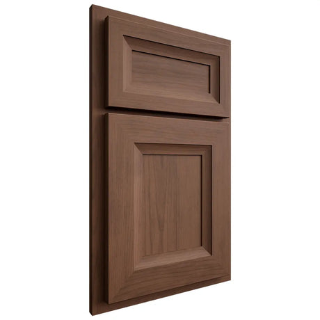 Shiloh Cabinetry Partial Overlay Windsor Walnut Plain Cut Natural Door