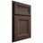 Shiloh Cabinetry Partial Overlay Windsor White Oak Plain Cut Dusk Door