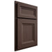 Shiloh Cabinetry Partial Overlay Windsor White Oak Plain Cut Dusk Door