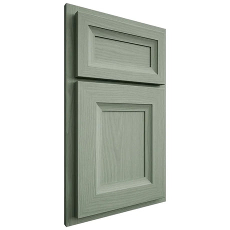 Shiloh Cabinetry Partial Overlay Windsor White Oak Plain Cut Moss Door