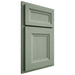 Shiloh Cabinetry Partial Overlay Windsor White Oak Quarter Sawn Moss Door