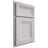 Shiloh Cabinetry Partial Overlay Windsor White Oak Rift Cut Cotton Door