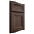 Shiloh Cabinetry Partial Overlay Windsor White Oak Rift Cut Dusk Door