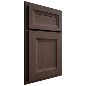 Shiloh Cabinetry Partial Overlay Windsor White Oak Rift Cut Dusk Door