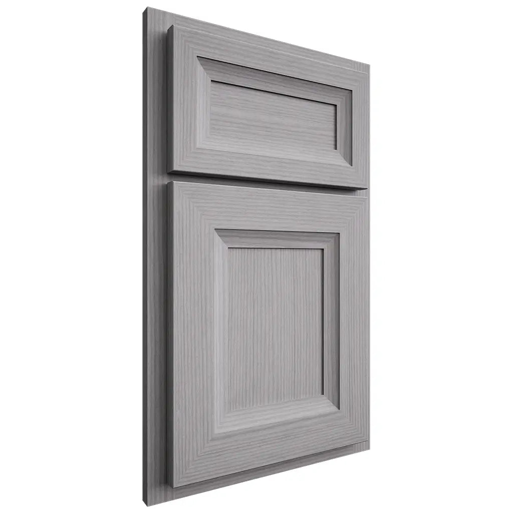 Shiloh Cabinetry Partial Overlay Windsor White Oak Rift Cut Stratus Door