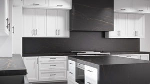 Bellrose Bright White ( Maple | Plain Cut [ Frameless • Satin • Painted ] - 10' X 10' Kitchen Cabinet ) | Assembled In USA