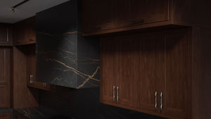 Bellrose Cherry Cognac ( Cherry | Plain Cut [ Frameless • Satin • Stained ] - 10' X 10' Kitchen Cabinet ) | Assembled In USA