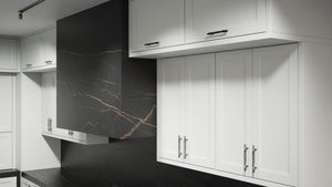 Bellrose Dove Gray ( Maple | Plain Cut [ Frameless • Satin • Painted ] - 10' X 10' Kitchen Cabinet ) | Assembled In USA