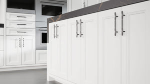 Bellrose Dove Gray ( Maple | Plain Cut [ Frameless • Satin • Painted ] - 10' X 10' Kitchen Cabinet ) | Assembled In USA