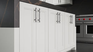 Bellrose Dove Gray ( Maple | Plain Cut [ Frameless • Satin • Painted ] - 10' X 10' Kitchen Cabinet ) | Assembled In USA