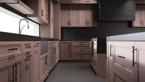 Bellrose Driftwood Cherry ( Cherry | Plain Cut [ Frameless • Satin • Stained ] - 10' X 10' Kitchen Cabinet ) | Assembled In USA