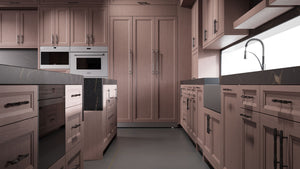 Bellrose Driftwood Cherry ( Cherry | Plain Cut [ Frameless • Satin • Stained ] - 10' X 10' Kitchen Cabinet ) | Assembled In USA