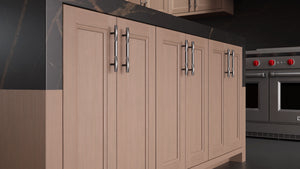 Bellrose Dusk Gray Oak ( White_Oak | Rift Cut [ Frameless • Wire Brushed • Stained ] - 10' X 10' Kitchen Cabinet ) | Assembled In USA