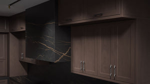 Bellrose Misty Gray ( Cherry | Plain Cut [ Frameless • Satin • Stained ] - 10' X 10' Kitchen Cabinet ) | Assembled In USA