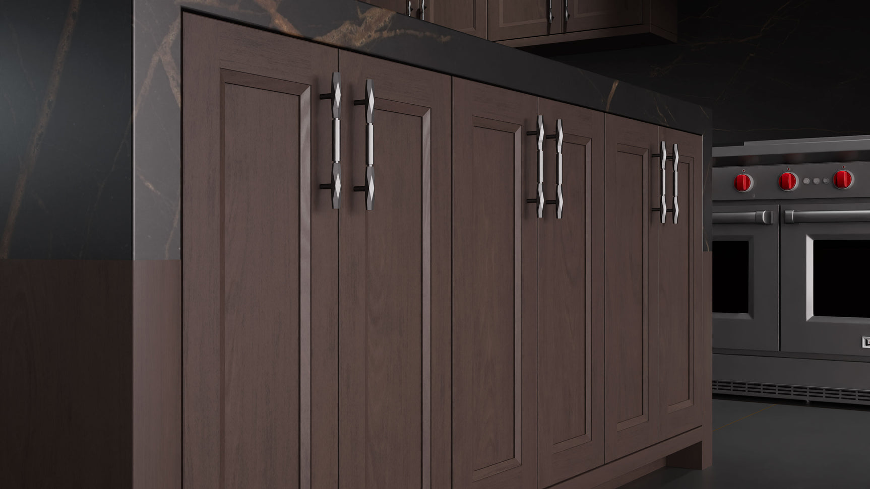 Bellrose Misty Gray ( Cherry | Plain Cut [ Frameless • Satin • Stained ] - 10' X 10' Kitchen Cabinet ) | Assembled In USA