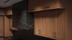 Bellrose Natural Walnut ( Walnut | Plain Cut [ Frameless • Satin • Stained ] - 10' X 10' Kitchen Cabinet ) | Assembled In USA