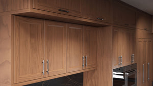 Bellrose Natural Walnut ( Walnut | Plain Cut [ Frameless • Satin • Stained ] - 10' X 10' Kitchen Cabinet ) | Assembled In USA