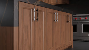 Bellrose Natural Walnut ( Walnut | Plain Cut [ Frameless • Satin • Stained ] - 10' X 10' Kitchen Cabinet ) | Assembled In USA