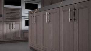 Bellrose Onyx Oak ( White_Oak | Rift Cut [ Frameless • Wire Brushed • Stained ] - 10' X 10' Kitchen Cabinet ) | Assembled In USA