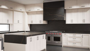 Bellrose Repose Gray ( Maple | Plain Cut [ Frameless • Satin • Painted ] - 10' X 10' Kitchen Cabinet ) | Assembled In USA