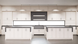 Bellrose Repose Gray ( Maple | Plain Cut [ Frameless • Satin • Painted ] - 10' X 10' Kitchen Cabinet ) | Assembled In USA