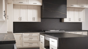 Bellrose Repose Gray ( Maple | Plain Cut [ Frameless • Satin • Painted ] - 10' X 10' Kitchen Cabinet ) | Assembled In USA