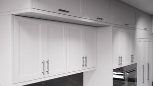 Bellrose Simply Gray ( Maple | Plain Cut [ Frameless • Satin • Painted ] - 10' X 10' Kitchen Cabinet ) | Assembled In USA