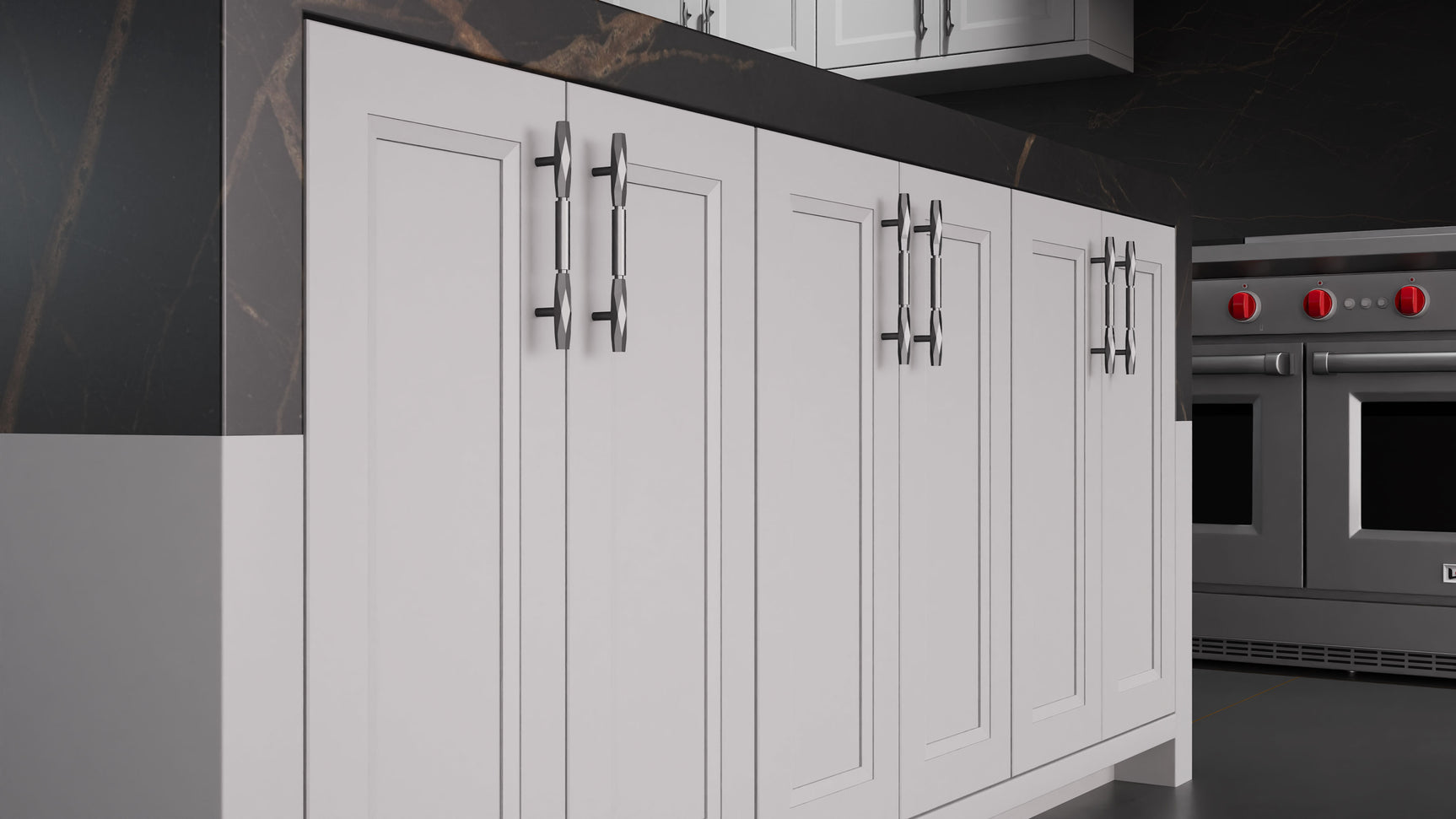 Bellrose Simply Gray ( Maple | Plain Cut [ Frameless • Satin • Painted ] - 10' X 10' Kitchen Cabinet ) | Assembled In USA